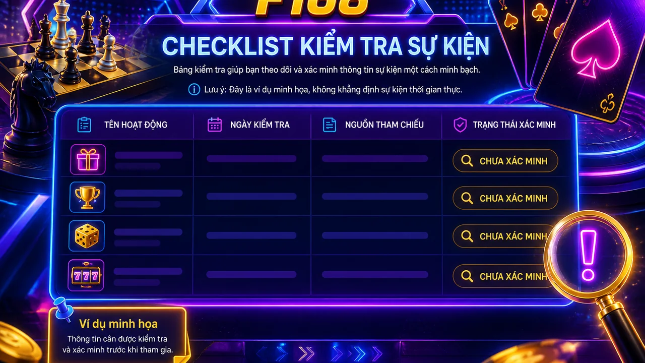 Cẩm nang kiểm tra sự kiện f168 hôm nay có gì trước khi tham gia